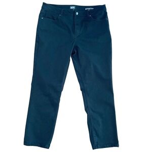 DKNY Stanton Slim Fit Pants Mens 38x30 Black Cotton Blend Stretch Classic Trendy